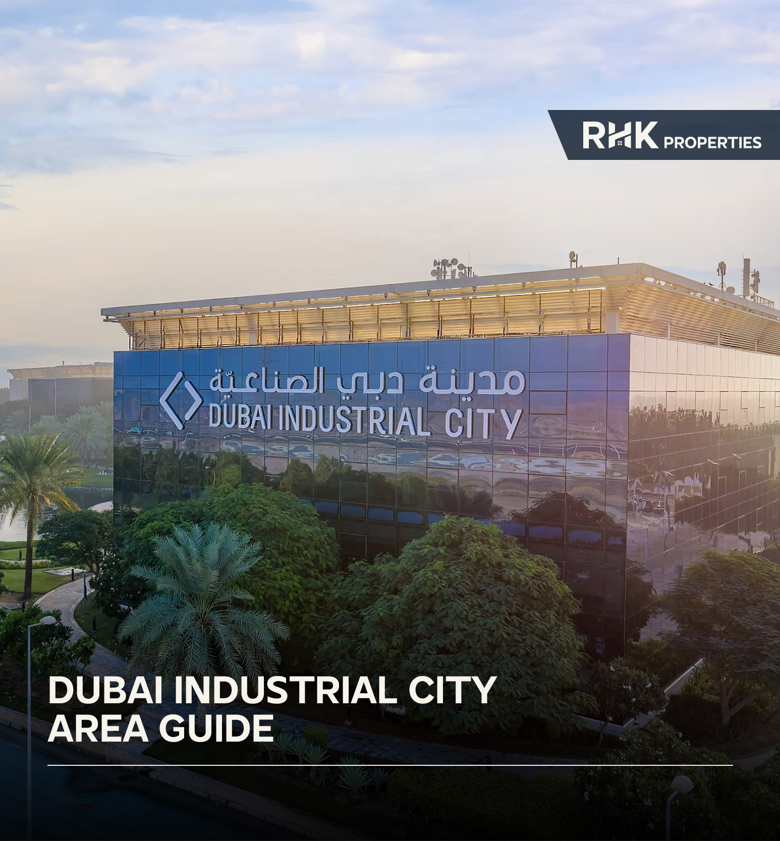 Dubai Industrial City free zone with warehouses and industrial facilities near Jebel Ali